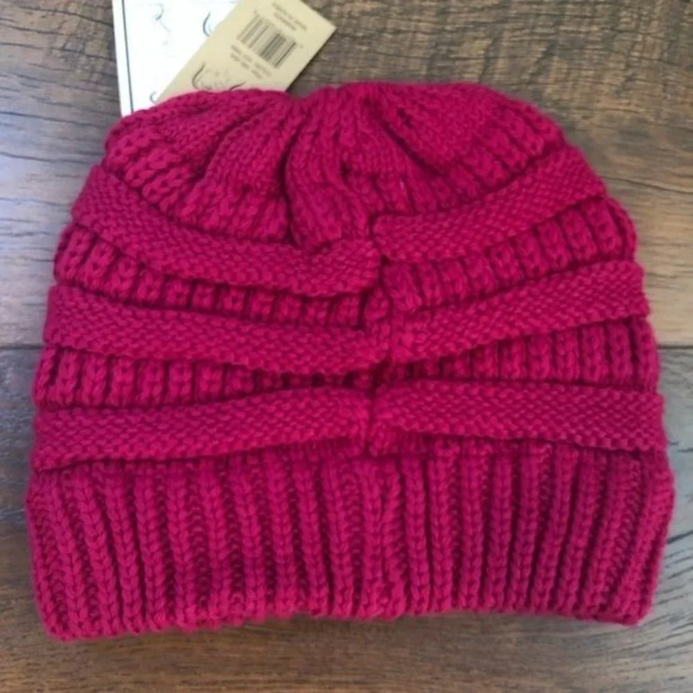 Jeep Paw Print Pony Tail Messy Bun‎ Beanie